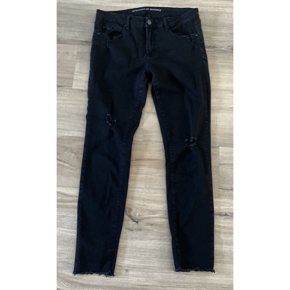Articles of Society Fenton Distressed Skinny Jeans Black 31 5350PLB-169N